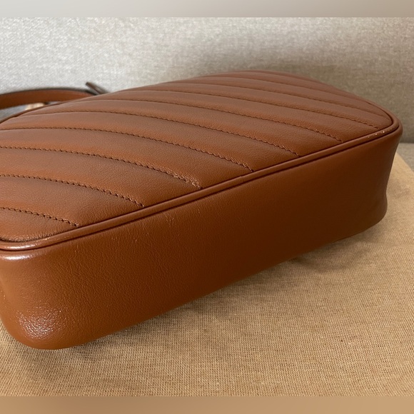 Gucci Marmont Diagonal Small Bag - Brown/Cognac - Picture 7 of 15